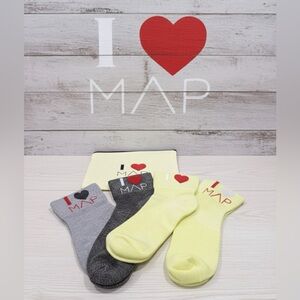 NWT MAP I ❤️ set of 3 pairs of Socks